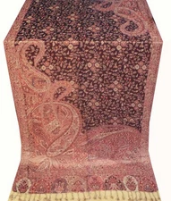 CELEBRATION GIFT CASHMERE SILK PASHMINA REVERSIBL SHAWL WRAP SCARF THROW KASHMIR