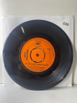 On The Street Where You Live / Almost There by Andy Williams Single 7  Vinyl