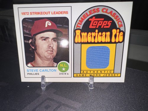 2001 Topps American Pie Steve Carlton Game Worn #67 Timeless Classics 310k - Picture 3 of 11