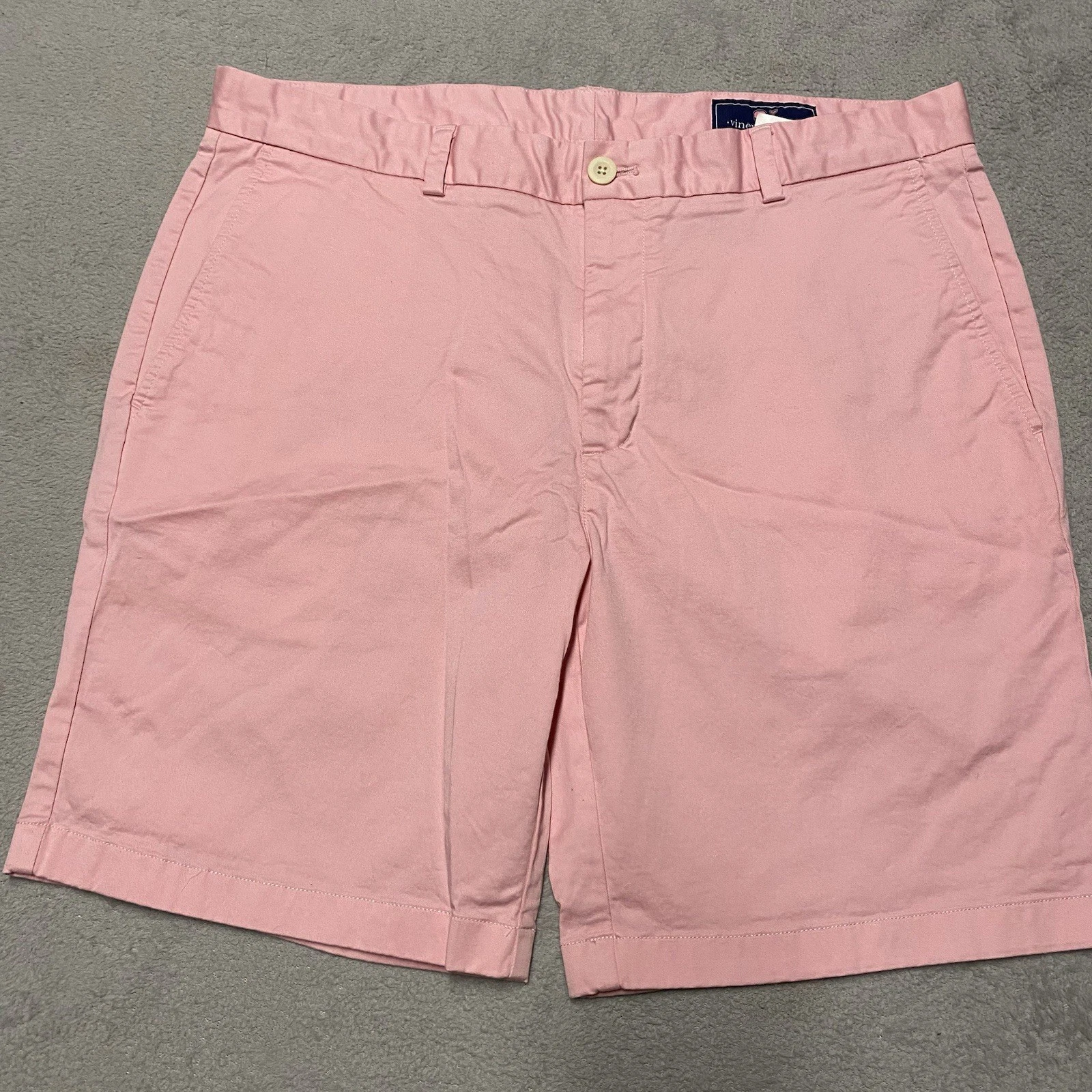 Vineyard Vines Breaker Short Mens 36 Pink Flat Front 9” Inseam