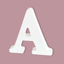 8 Inch Wooden Letters, White Wood Letters for Wall Decor, Unfinished Alphabet Le