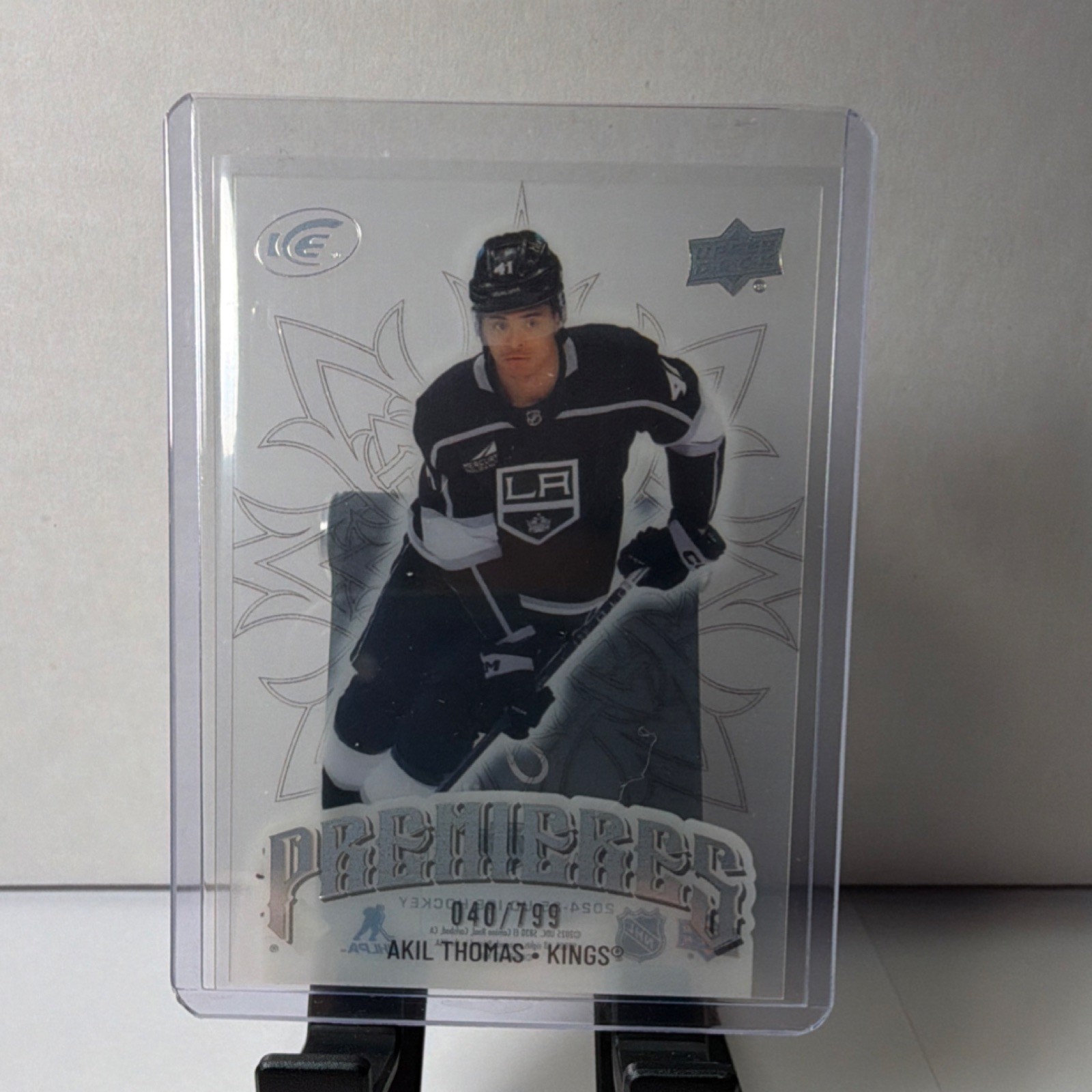 Upper Deck 2024-25 ICE Ice Premieres Akil Thomas Kings #195 /799 Rookie