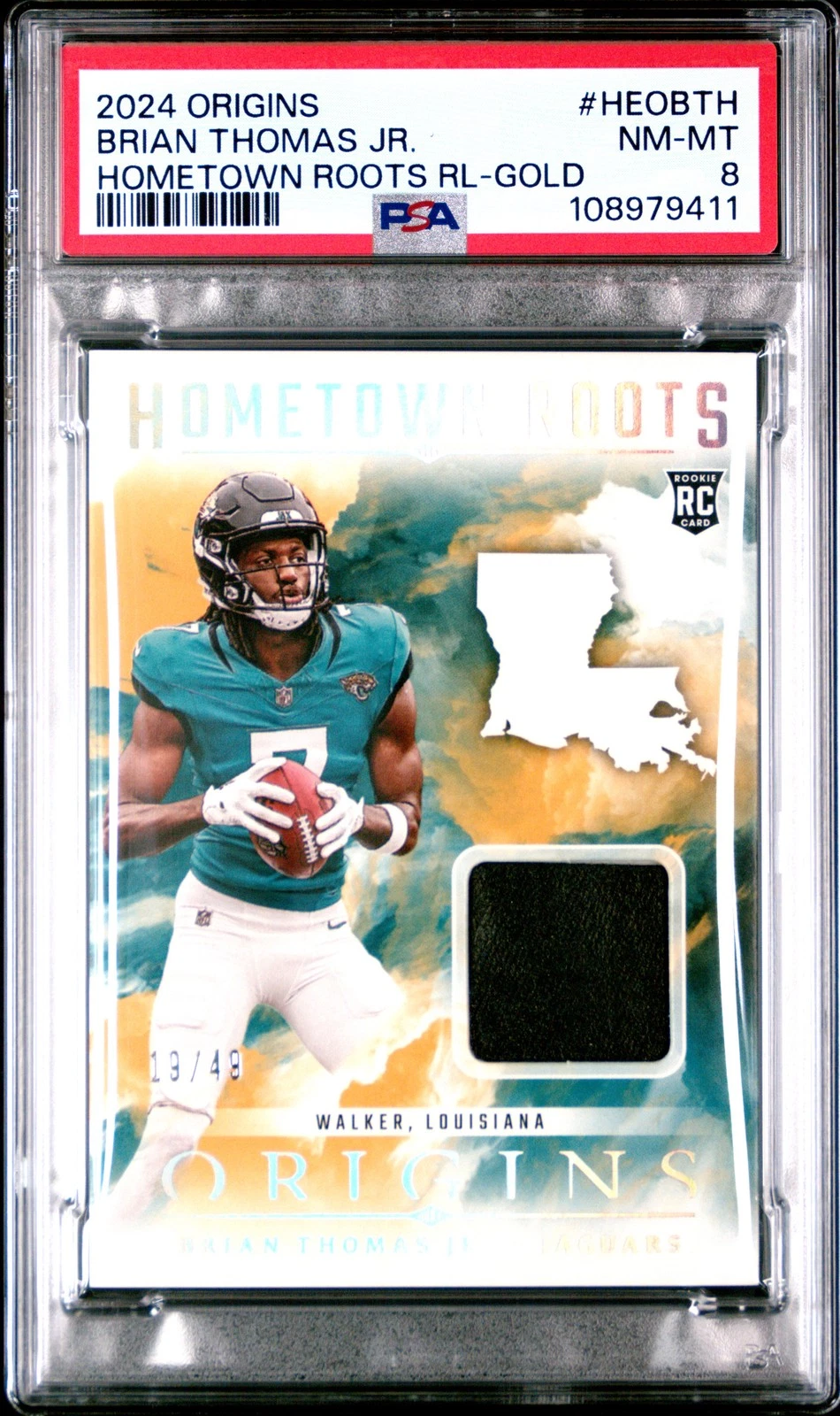 Brian Thomas Panini Origins Hometown Roots Relics #HEOBTH Gold