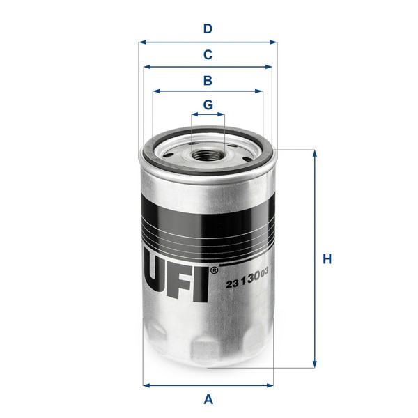 UFI ÖLfilter 23.130.03 Anschraubfilter FüR S124 W124 Mercedes SL 190 W201 C124-image