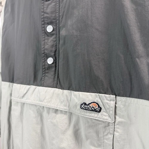 Chubbies Bear Hug Reversible 1/4 Zip Pullover Jacket Mens XL Gray Nylon Fleece image 4