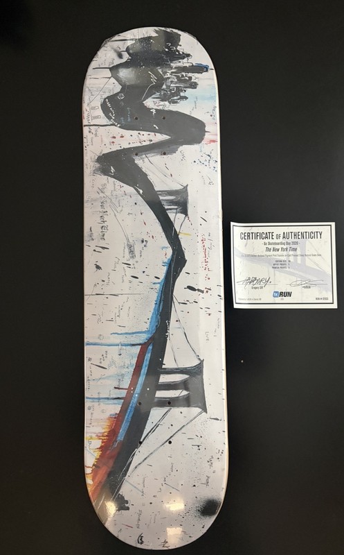 Gregory Siff The New York Time Skate Deck  (Signed COA, Printer Proof of 5)