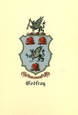 *Great Coat of Arms Godfrey Family Crest genealogy, would look great framed!