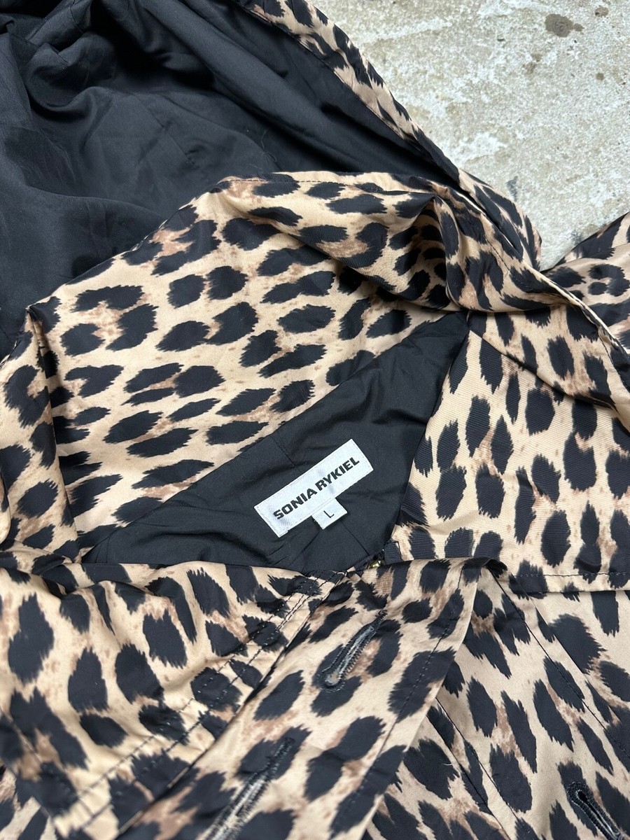 Sonia Rykiel Leopard Skin Rain Jacket Windbreaker | eBay