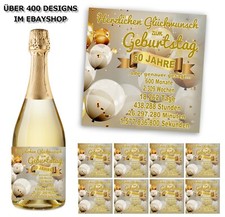 Aufkleber Sektflasche Bierflasche Geburtstag 18 20 30 40 50 60 70 80 90 Geschenk