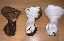 Antique Cast Iron Claw foot Tub Feet Set Of 3 #68 Ball & Claw