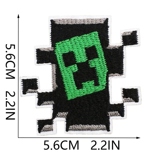12/16 Stück Minecraft Patches Mosaik Welt Stickerei Bügelbild Applikation Jacken Jeans - Bild 8 von 20