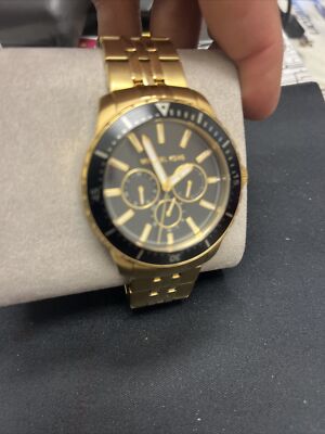 NWT Michael Kors Cunningham Multifunction Gold-Tone Stainless