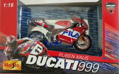 Maquette Moto 1/18 Maisto - Ducati 999 Ruben Xaus, Neuve
