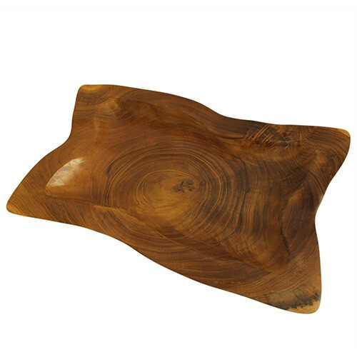 1 X Teak Square Plate - Approx 20cm - Brand New
