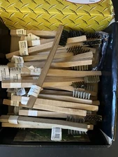 MBS Mini Wire Brush Brass Bristles with Premium Wood Handle