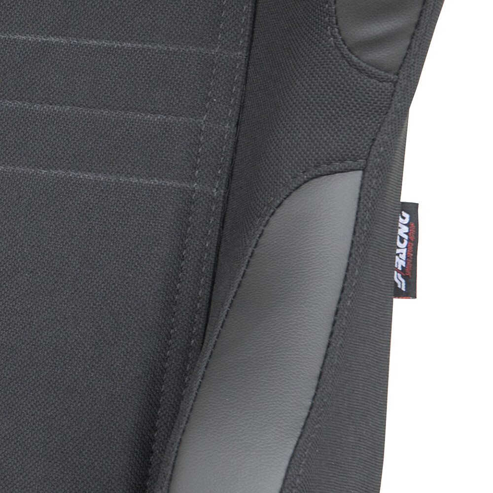 Simoni Racing SRS/1N Sedile Sportivo Jenson Reclinabile E Ribaltabile - Tessuto Jacquard Nero, Universale Con Slitte, Per Auto Da Giorno E Track Day