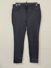 DKNY Jeans Women s Gray Mid Rise Comfort Slim Ponte Pant Pants s L