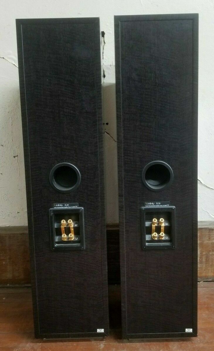 Pair INFINITY Black Onyx Interlude IL30 Bi-Wired Front Tower Pair INFINITY Black Onyx Interlude IL30 Bi-Wired Front Tower