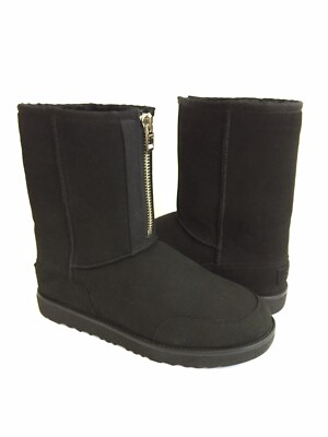 ☆美品☆ UGG PhillipLim 28cm フロントジップブーツ ムートン UGG MEN 3:1 PHILLIP LIM CLASSIC SHORT ZIP BLACK SUEDE Boot US 10