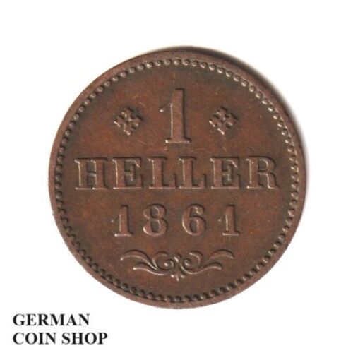 1 Heller 1861 - Frankfurt am Main - Kupfer - Imagen 1 de 2