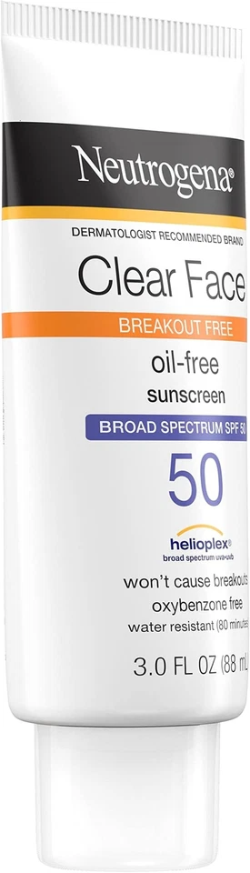 Neutrogena Clear Face Líquido Sin Aceite Protector Solar Amplio Espectro FPS 50 3oz Foto 2 de 2