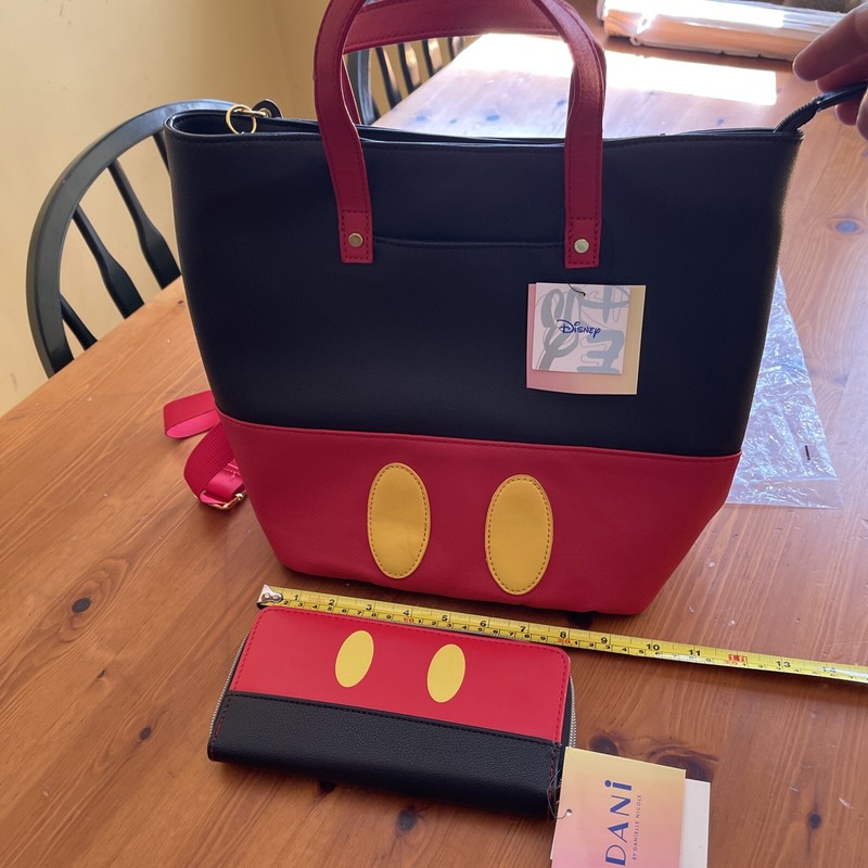 Danielle Nicole Disney Mickey Pants Backpack & Matching Wallet NWT