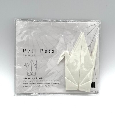 Magic Cleaner Cleaning Cloth Peti Peto TSURU ORIGAMI White Crane Made in Japan