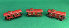 Vintage Marx O Gauge New York Central 556 Red Train Caboose - Lot of 3