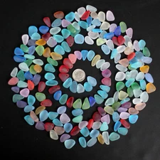 Tiny 10 Pieces Top Drilled Beach Sea Glass Beads Pendant For Jewelry Use 
