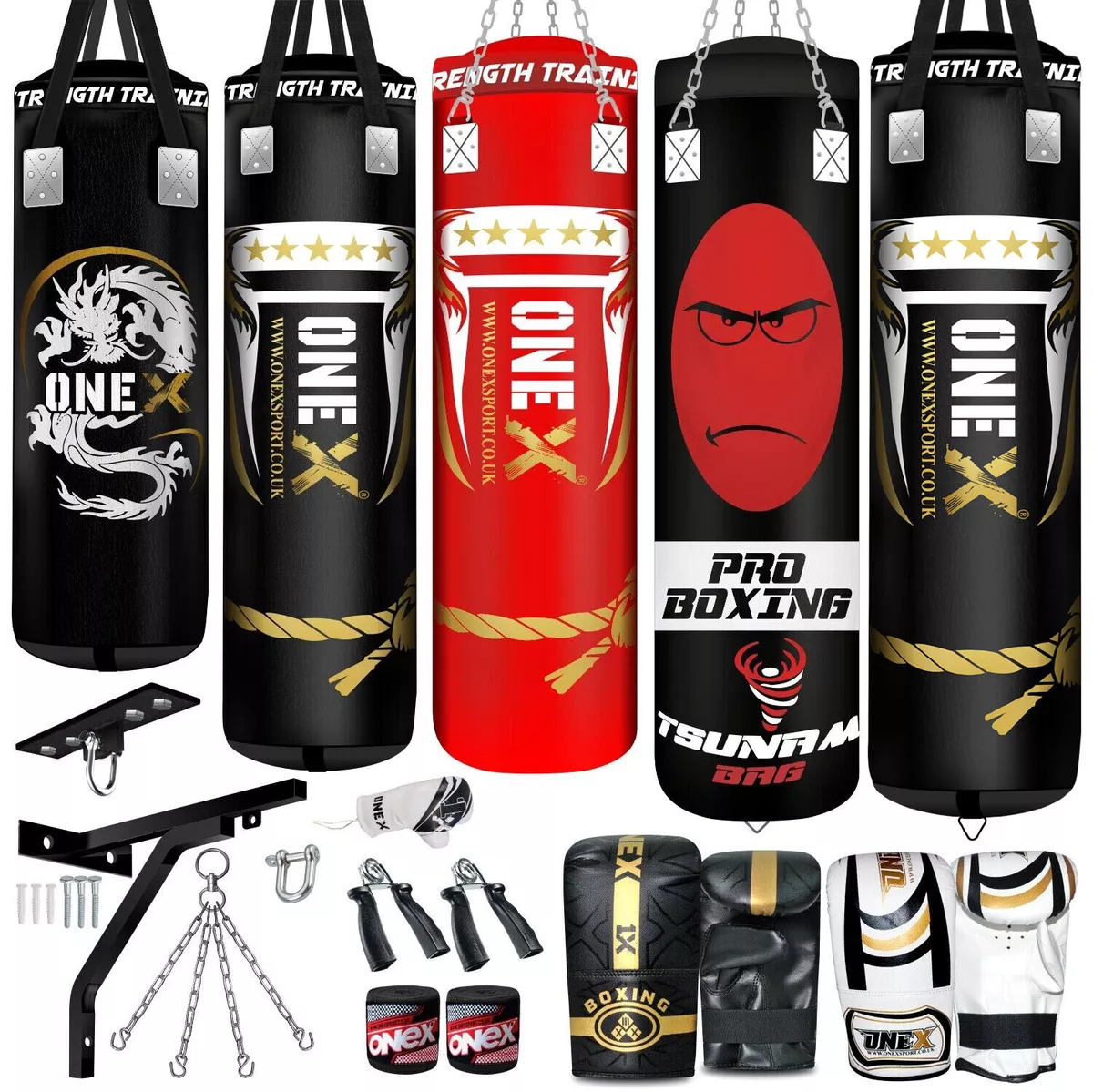 Boxing bag Filled Hanging Punch bag Heavy Weight MMA Punching Kick Gym Exercise