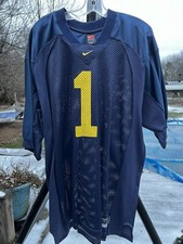 VTG Nike Authentic Michigan Wolverines  1 Jersey 52 XXL