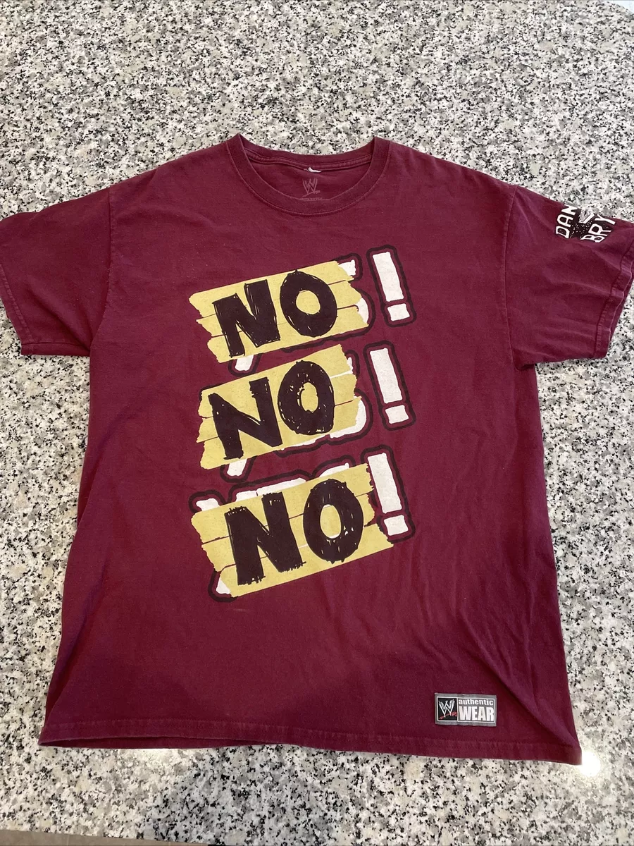 Mens WWE Authentic Wear Daniel Bryan No No No Stop It Tee T Shirt Large L  NEW | eBay