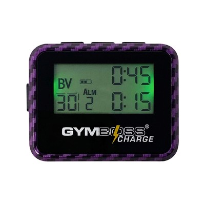 Gymboss Charge Intervall-Timer und Stoppuhr (Carbon/Violett)