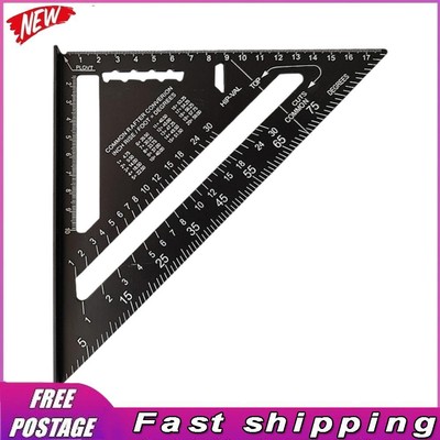 7 Inch Metric Imperial Angle Ruler Aluminum Alloy High Precision Carpenter Tools