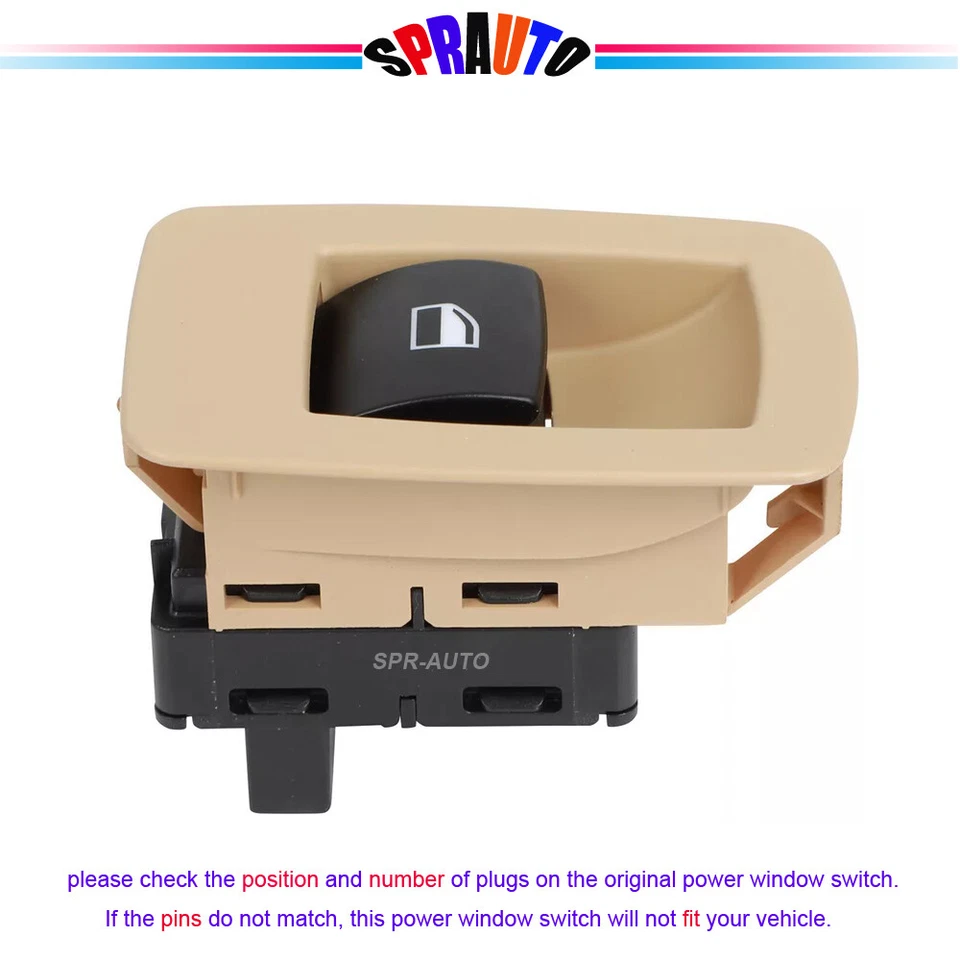 Interruptor de ventana eléctrica lado pasajero para BMW 335D 335I 335XI M3 X5 X6 V20730162  Foto 3 de 4