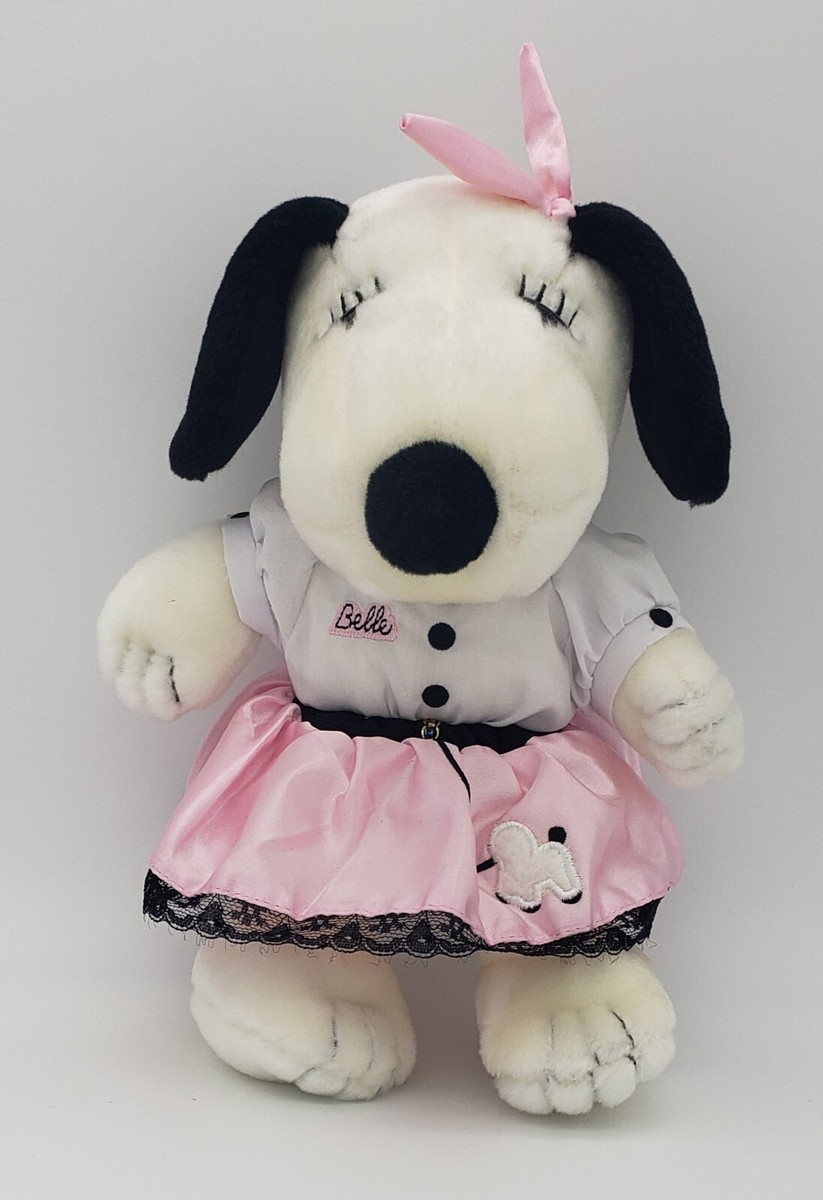 Vintage Peanuts Snoopy Belle Sister Puppy Dog Pink Poodle Skirt