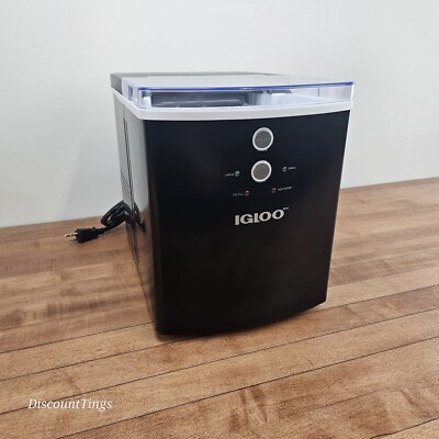 Igloo ICEB33BS Automatic Electric Countertop 33 LB Ice Maker, Black Stainless 