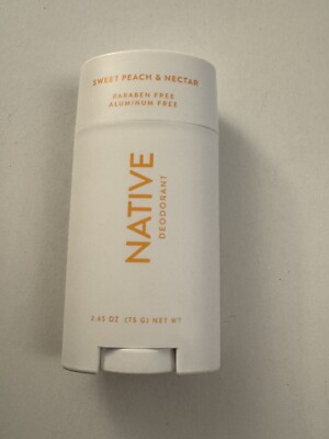 Native Deodorant-Sweet Peach & Nectar Aluminum Free 2.65 Oz New C42