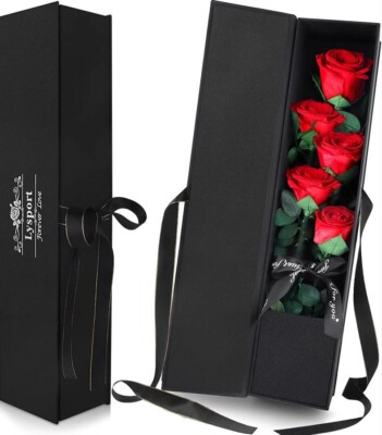 Preserved REAL ROSE in Box,HANDMADE Rose Flowers,VALENTINE DAY romantic GIFT