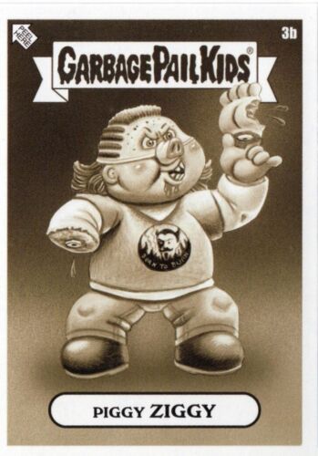 2023 Topps Garbage Pail Kids “Oh the Horrible” Wave 1 PIGGY ZIGGY 3b SEPIA - Picture 1 of 2