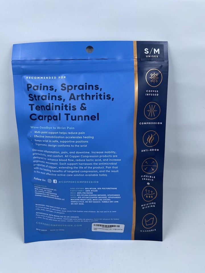 ComfyBrace Copper Infused Wrist Brace/Hand Brace/Wrist Support For Carpal Tunnel Syndrome, Arthritis, Tendonitis For Men And Women (Right Hand, Large/Ex-Large