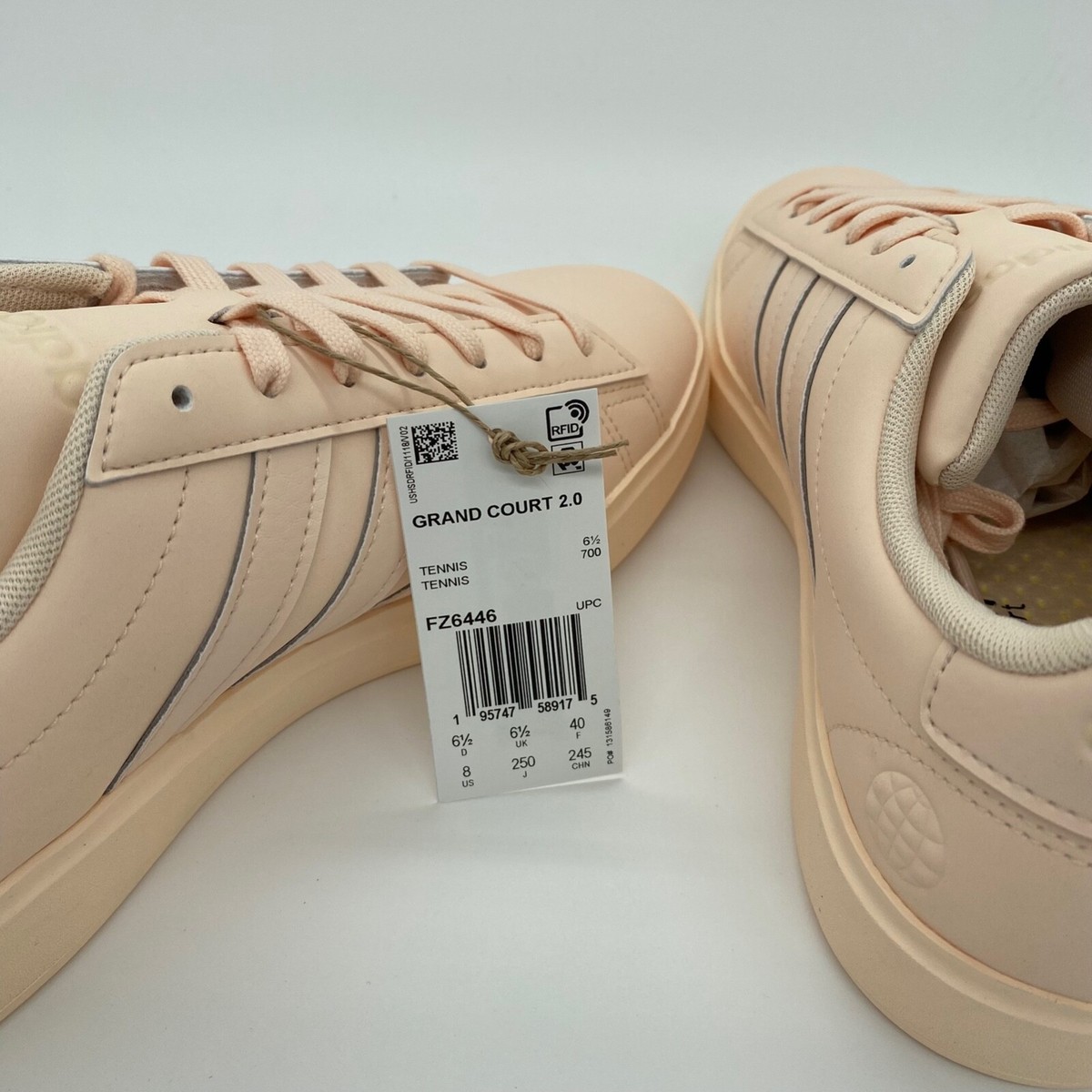 Adidas Women's Grand Court 2.0 Shoes Casual FZ6446 Solid Pink Size