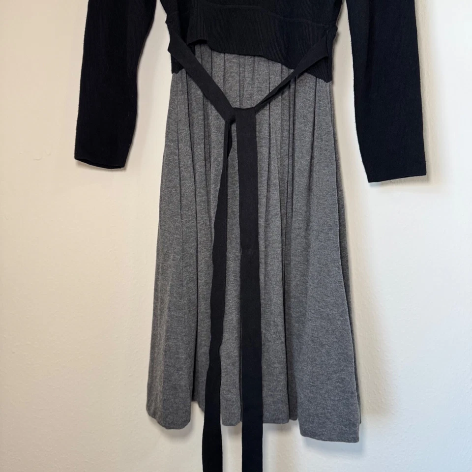 Moth Anthropologie Dress Women's SM Black Grey Sweater Multi Layer Lagenlook - Image 3 of 4