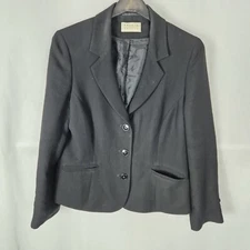 Ladies Jacket Size 16 Precis Petite Black Fittes Tailored Work Office Party