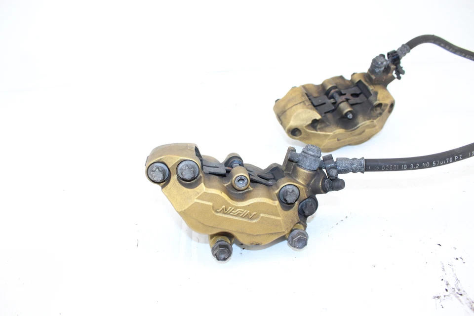 2002 2003 KAWASAKI NINJA ZX9R RIGHT LEFT FRONT BRAKE CALIPER SET PAIR CALIPERS Foto 2 de 4