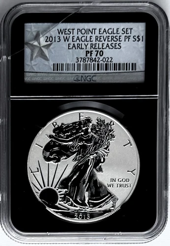 2013 W REVERSE PROOF SILVER EAGLE WEST POINT MINT SET EARLY RELEASES NGC PF70