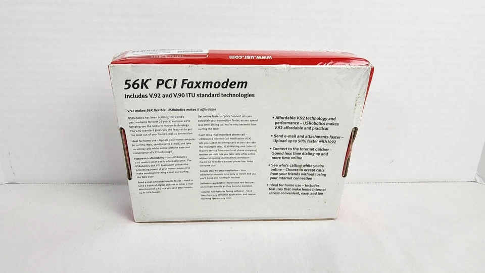 US Robotics 56K PCI V.92 & V.90 ITU Faxmodem (USR5640) - New in Package - Image 3 of 4