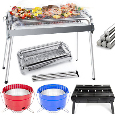Grill BBQ Holzkohlegrill Klappgrill Camping Standgrill Reisegrill XXL Edelstahl