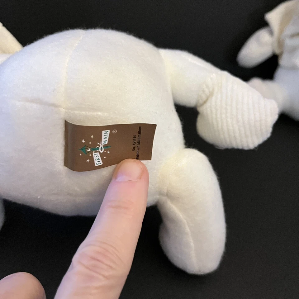 Lot Of 3 First & Main White Bear Snowmen W/Snowflake On Scarf Hat Gloves 9" Tags - Image 4 of 4