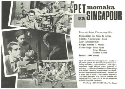 CINQ GARS POUR SINGAPOUR / SINGAPORE SINGAPORE Orig MINT exYU Movie Program 1967 - Afbeelding 1 van 1